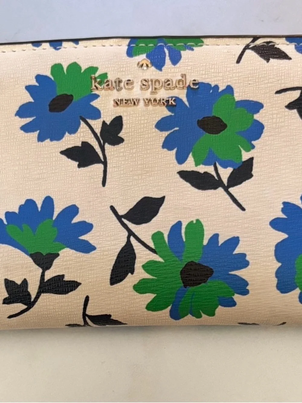 KATE SPADE Darcy Park Posies Large Slim Bifold Wallet